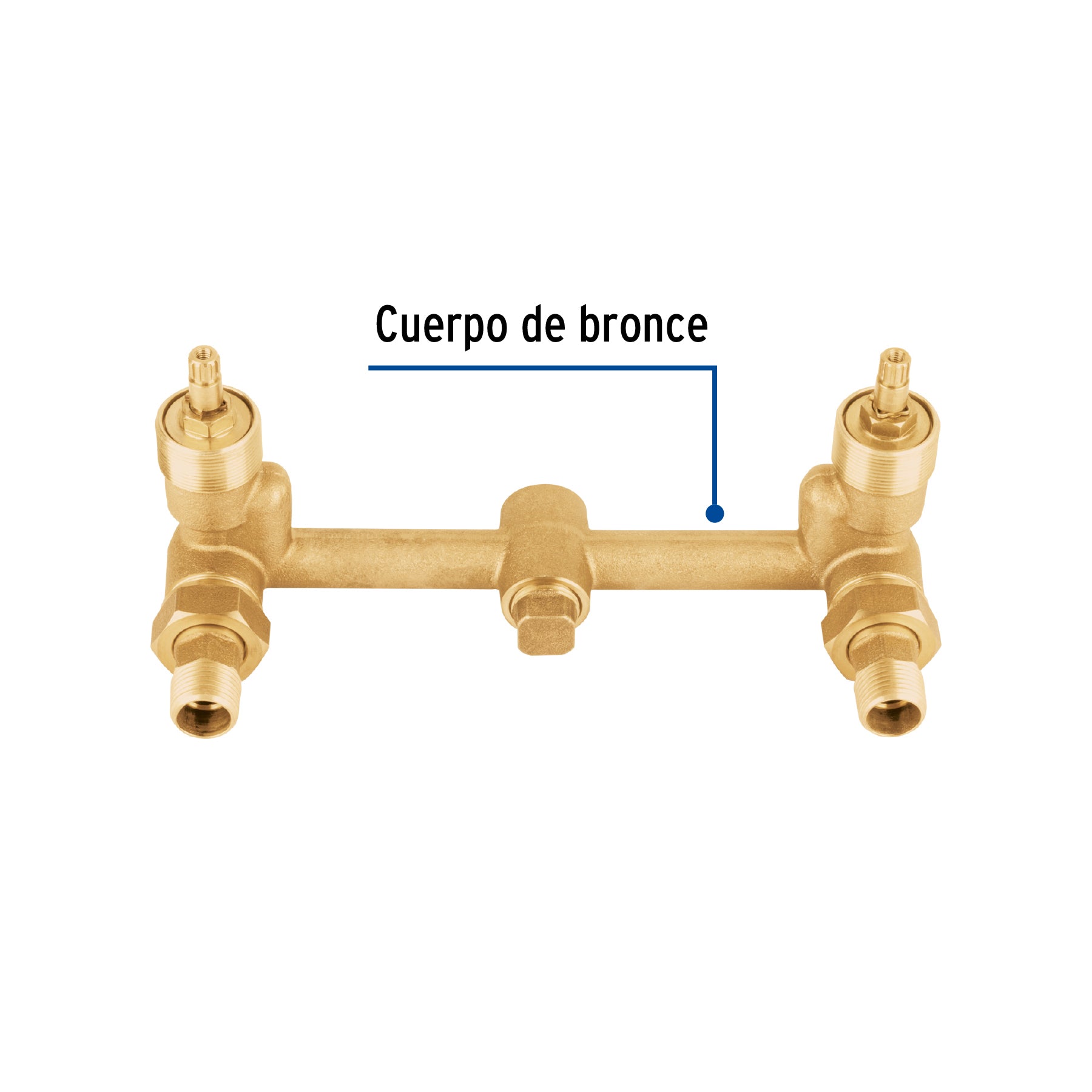 Mezcladora de bronce de empotrar, 1/4 vuelta, Foset