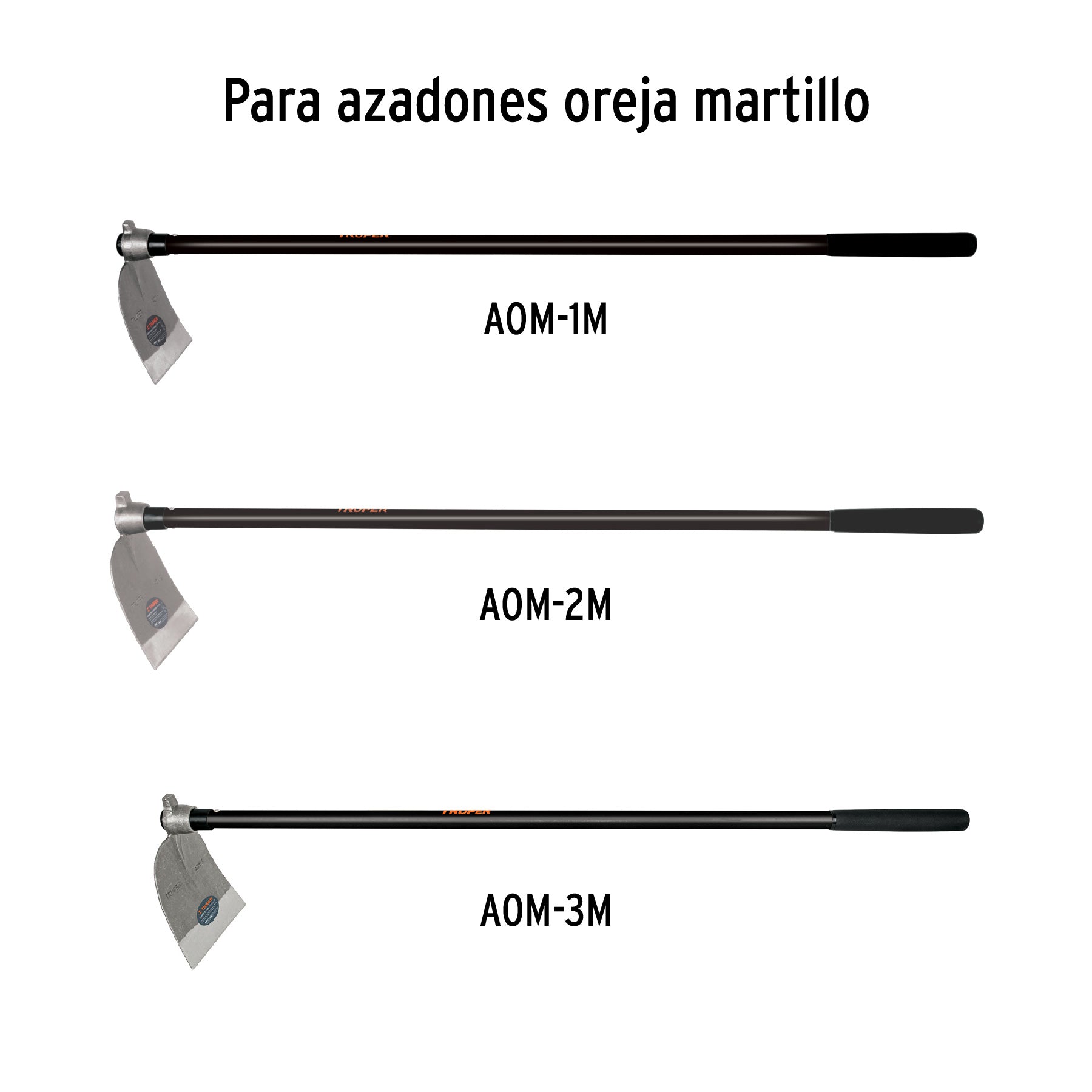 Mango de acero 54', repuesto para azadones lane y martillo