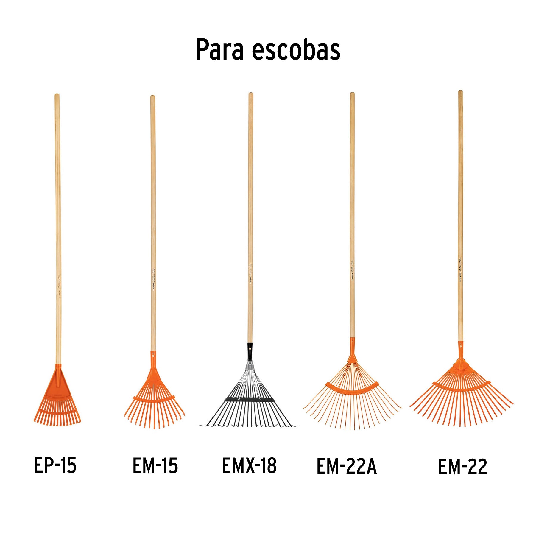 Mango de repuesto largo, para escoba de jardín, 48"