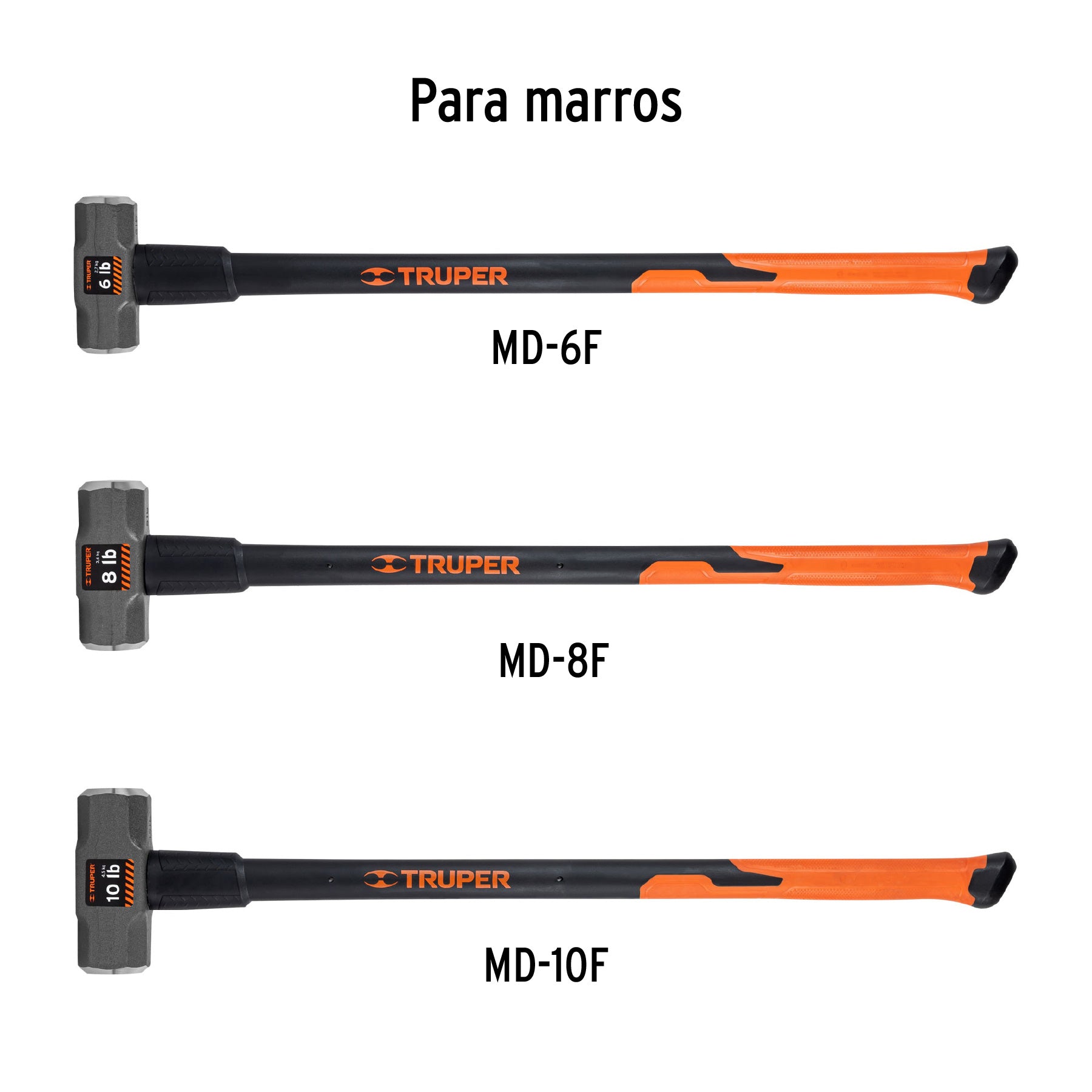 Mango de fibra d/vidrio para marros de 6 a 16 lb, 36',Truper