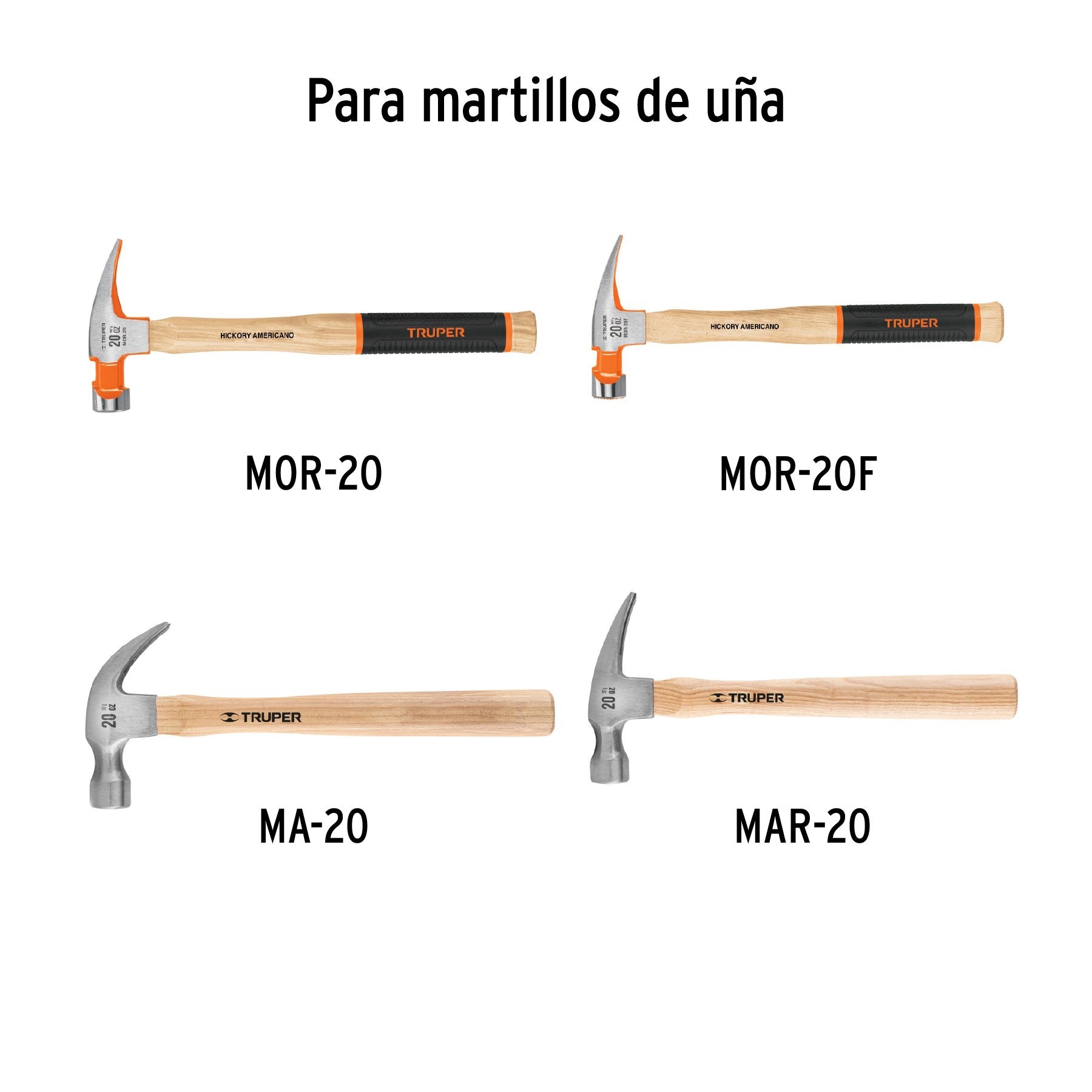 Mango de repuesto para martillo de uña mo-20, 14"