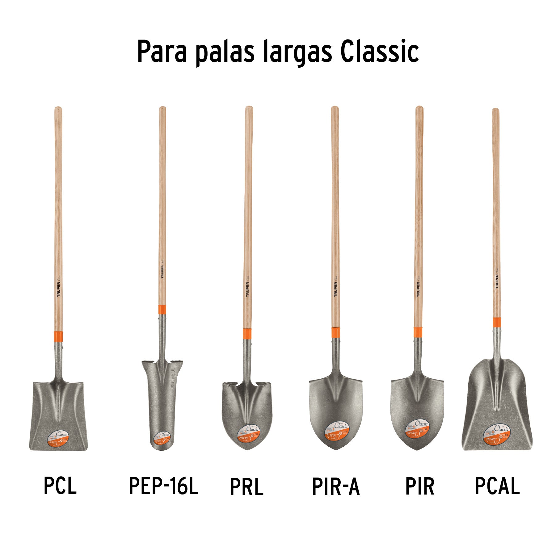 Mango de repuesto para pala classic larga, 45"