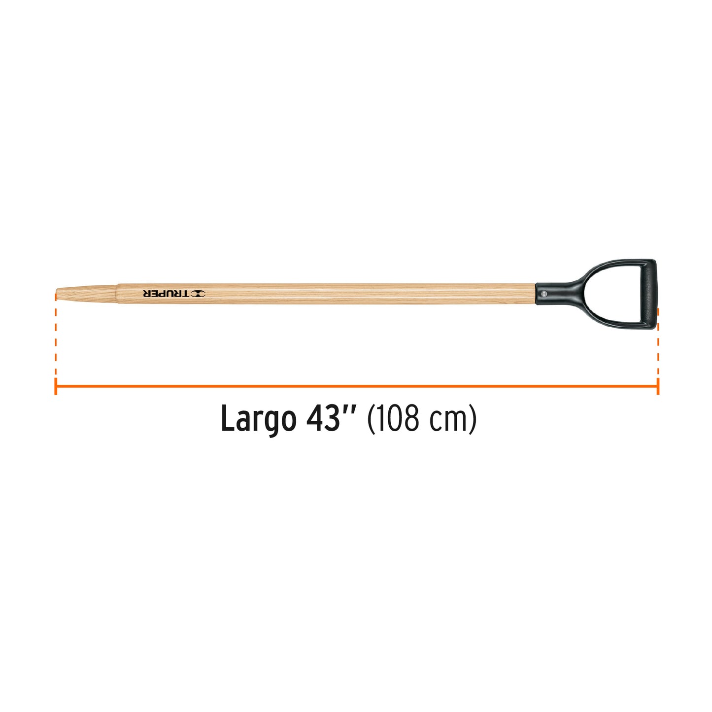 Mango de repuesto para raspador, mango "d", 42"