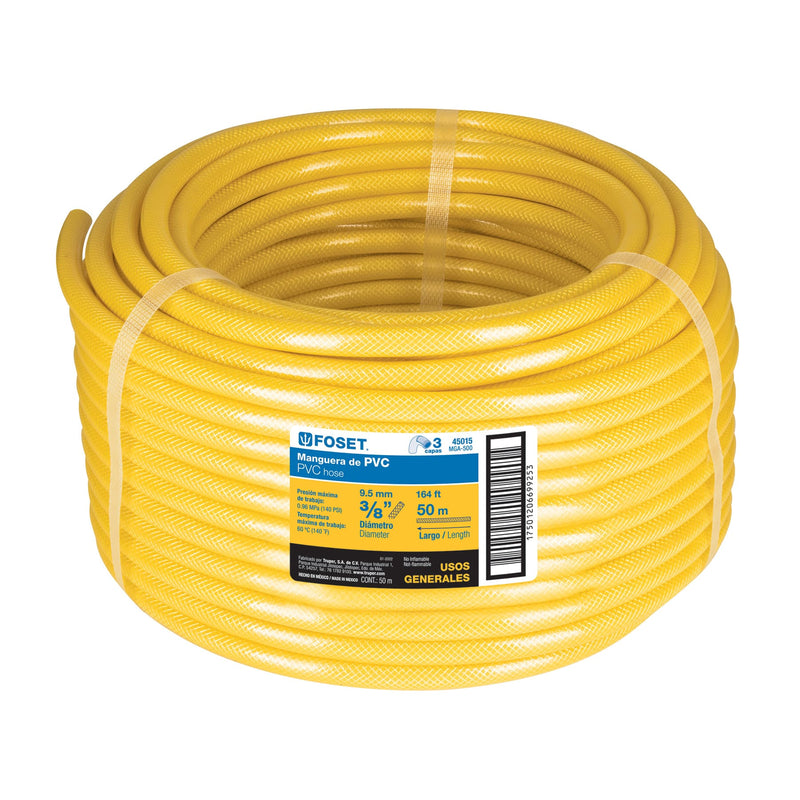 Manguera flexible para gas 3/8", sin conexión, 50 m