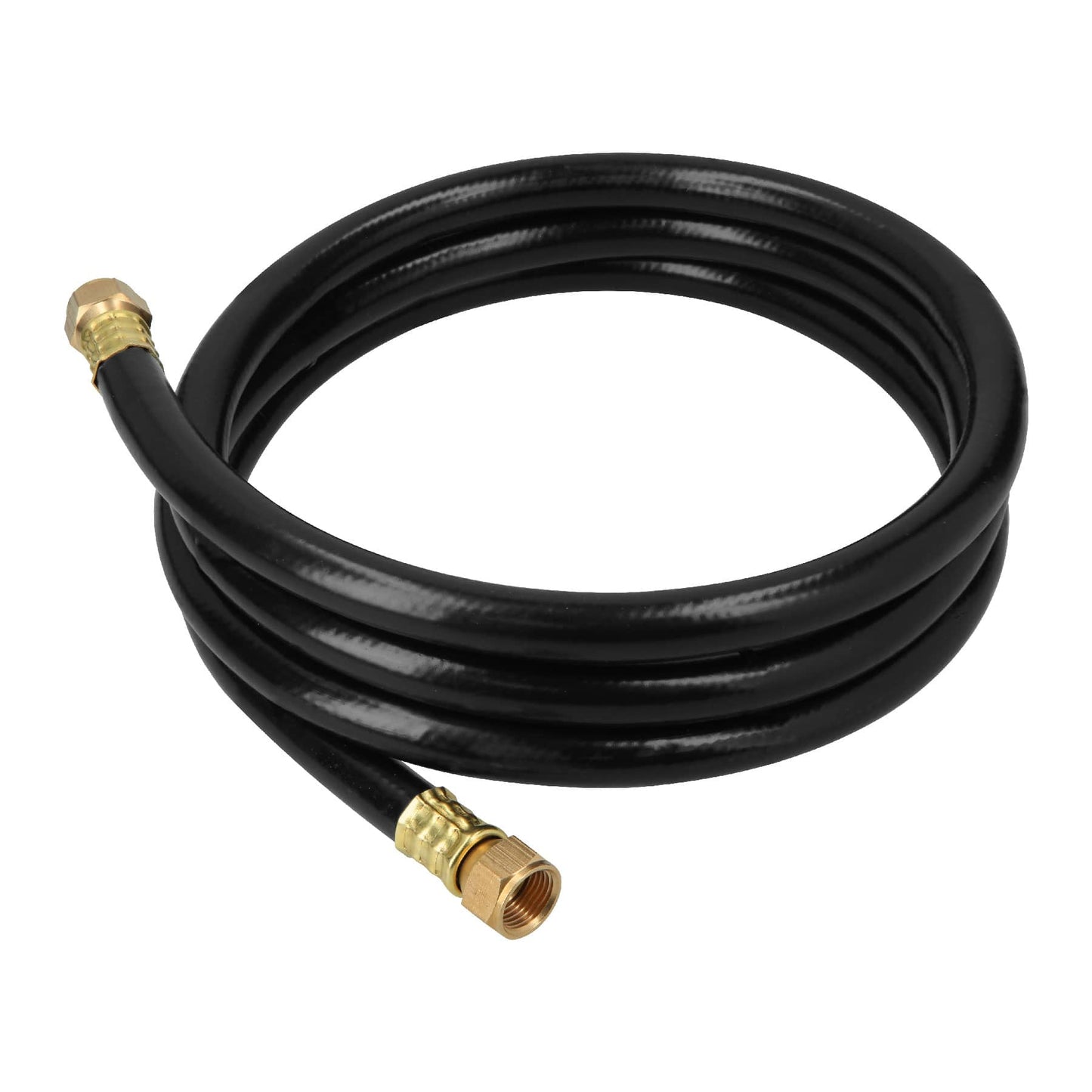 Manguera flexible negra, PVC, 3/8", 250 PSI,con conexión, 2m