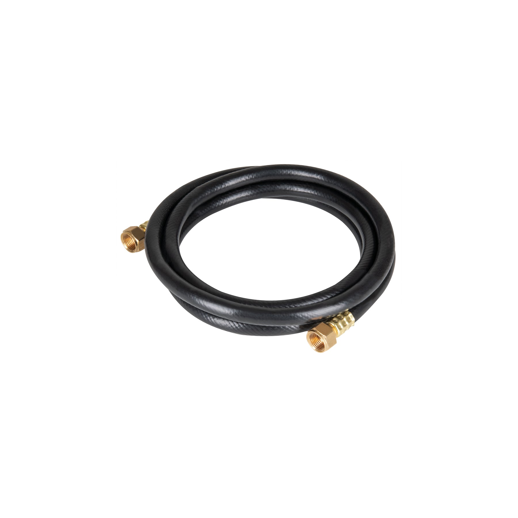 Manguera flexible negra, PVC, 3/8", 250 PSI,con conexión, 2m