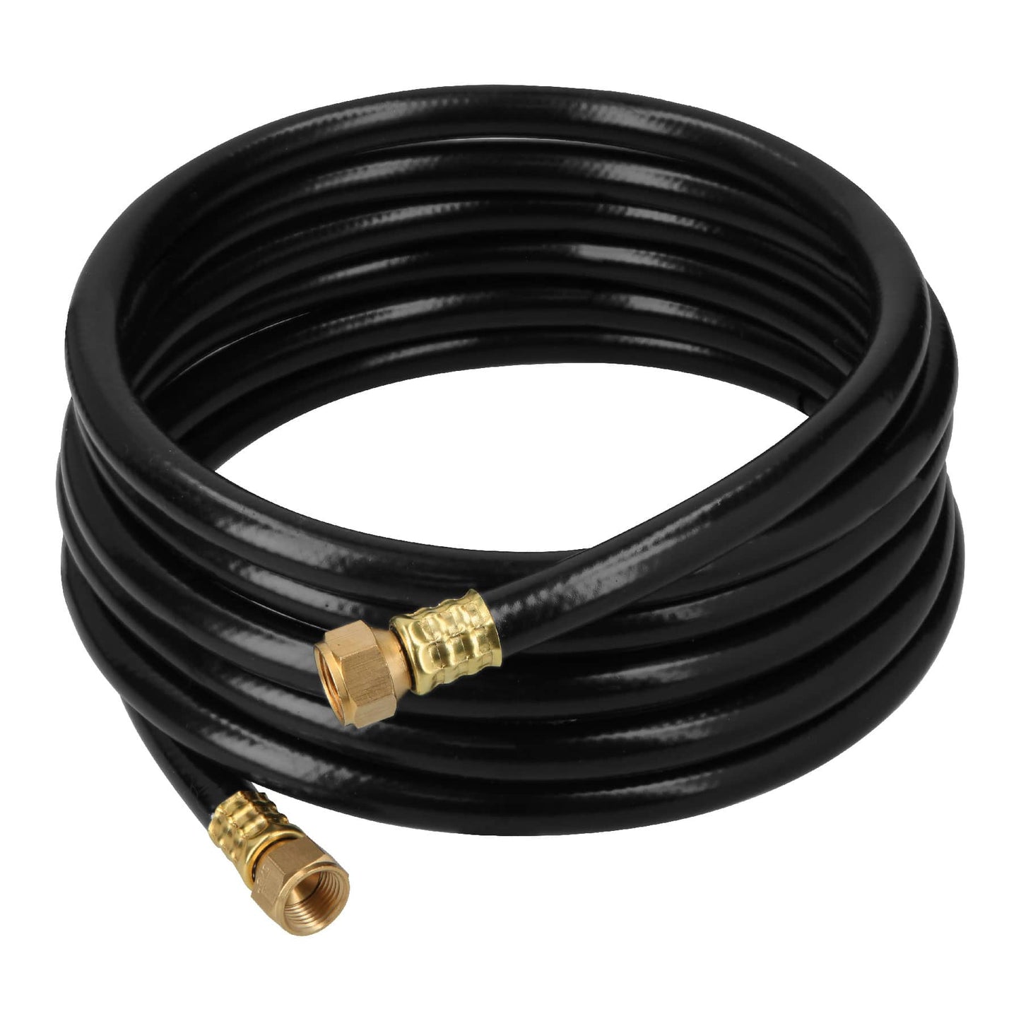 Manguera flexible negra, PVC, 3/8", 250 PSI,con conexión, 4m