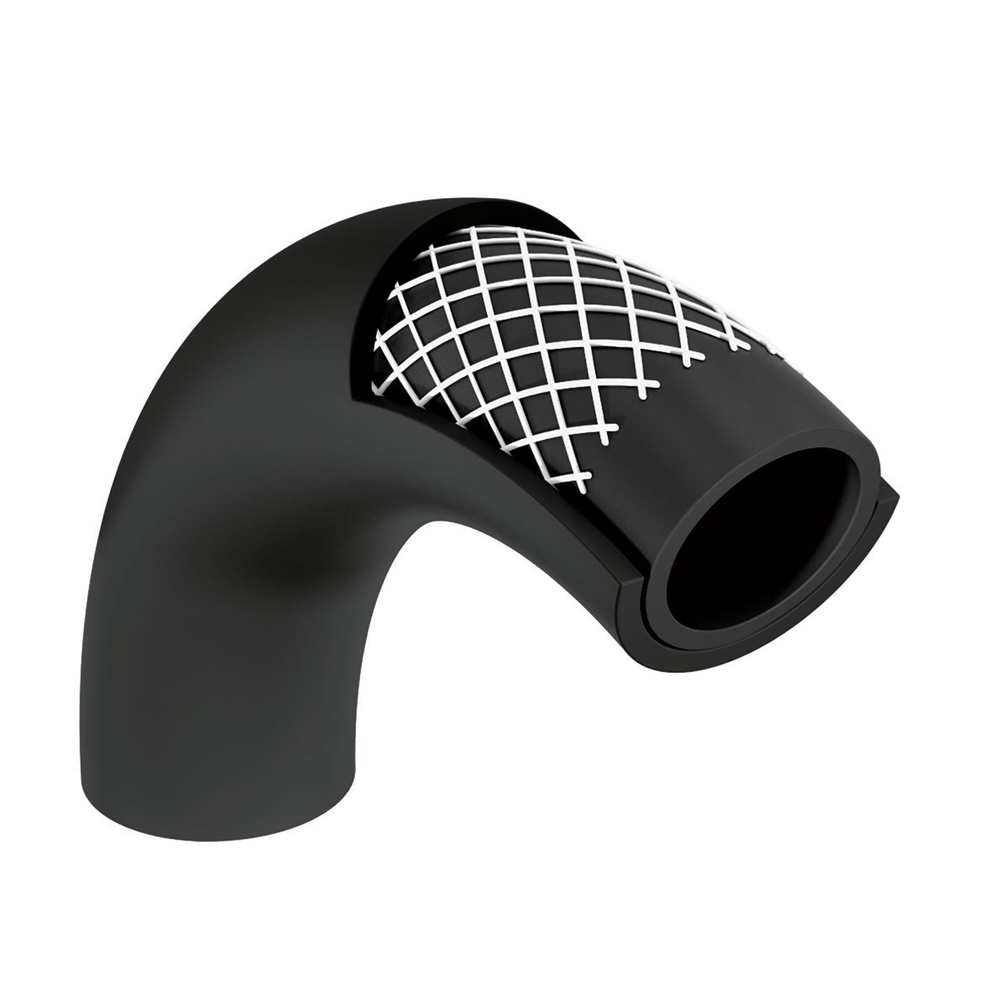 Manguera flexible negra, PVC, 3/8", 250 PSI,con conexión, 4m
