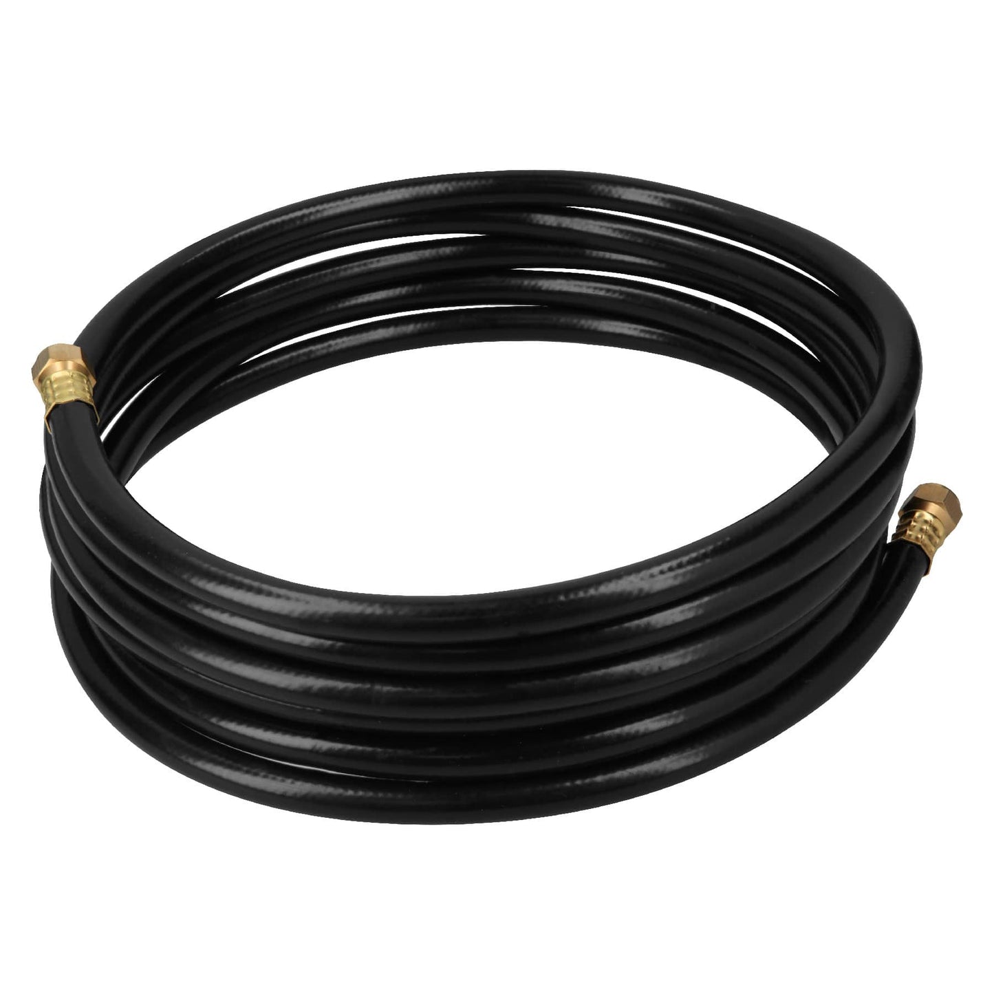 Manguera flexible negra, PVC, 3/8", 250 PSI,con conexión, 5m