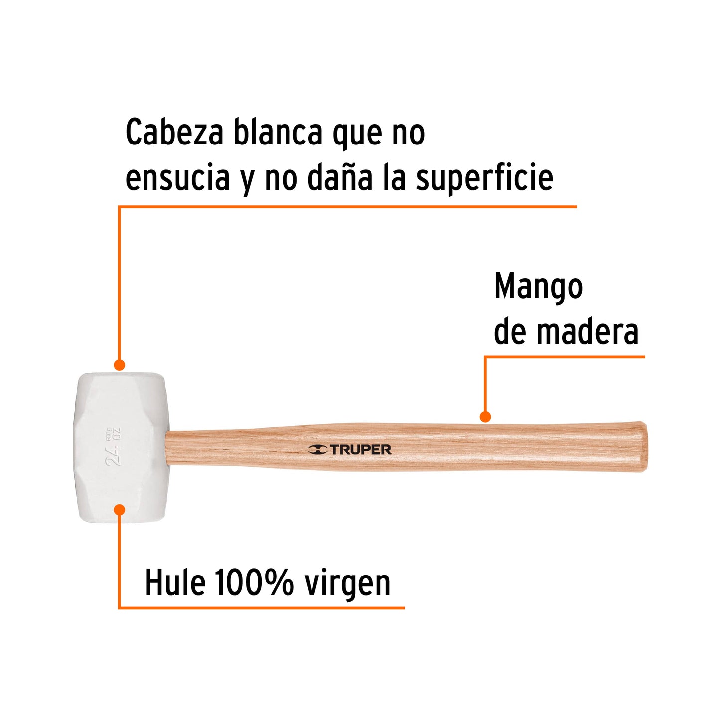 Mazo de hule 24 oz