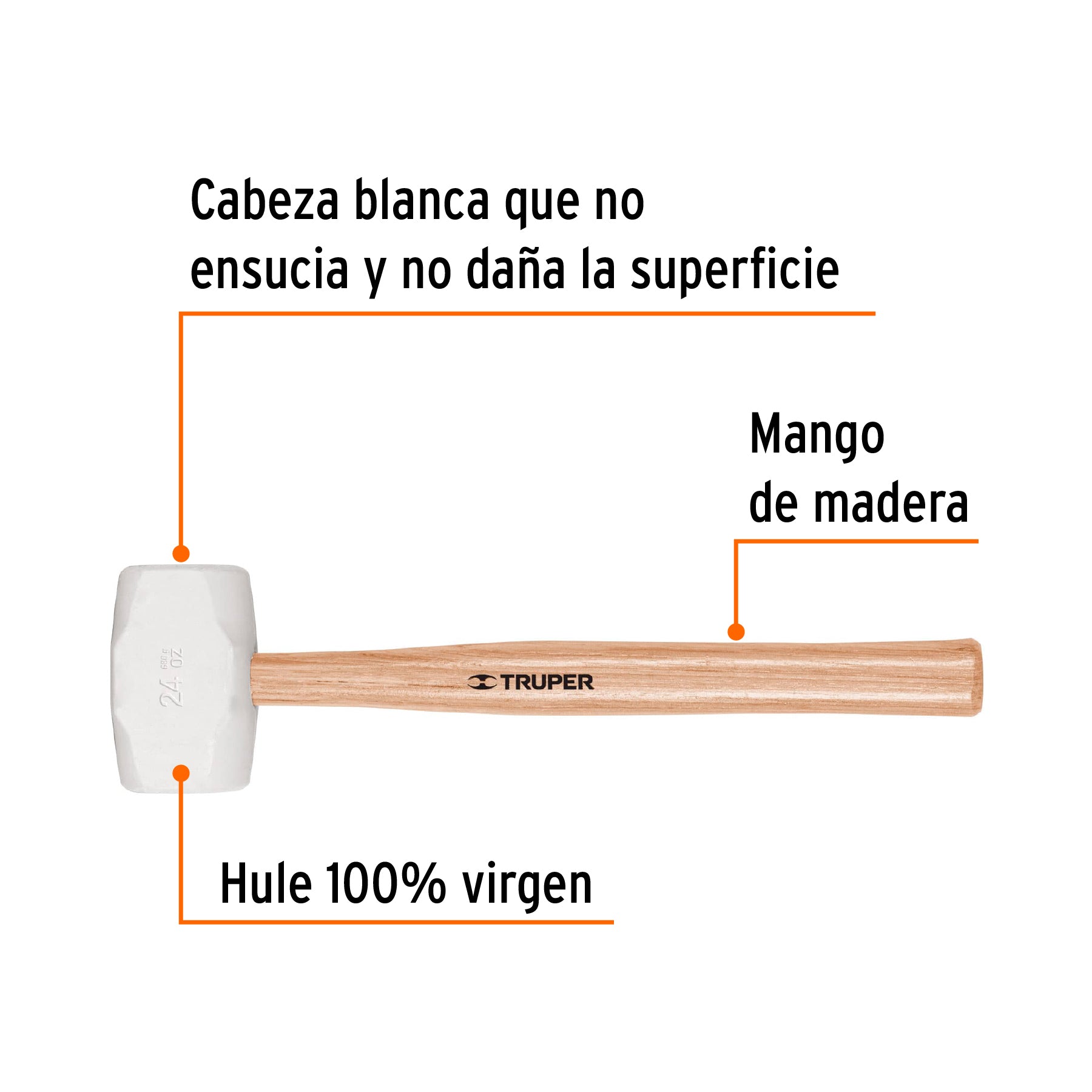 Mazo de hule 24 oz