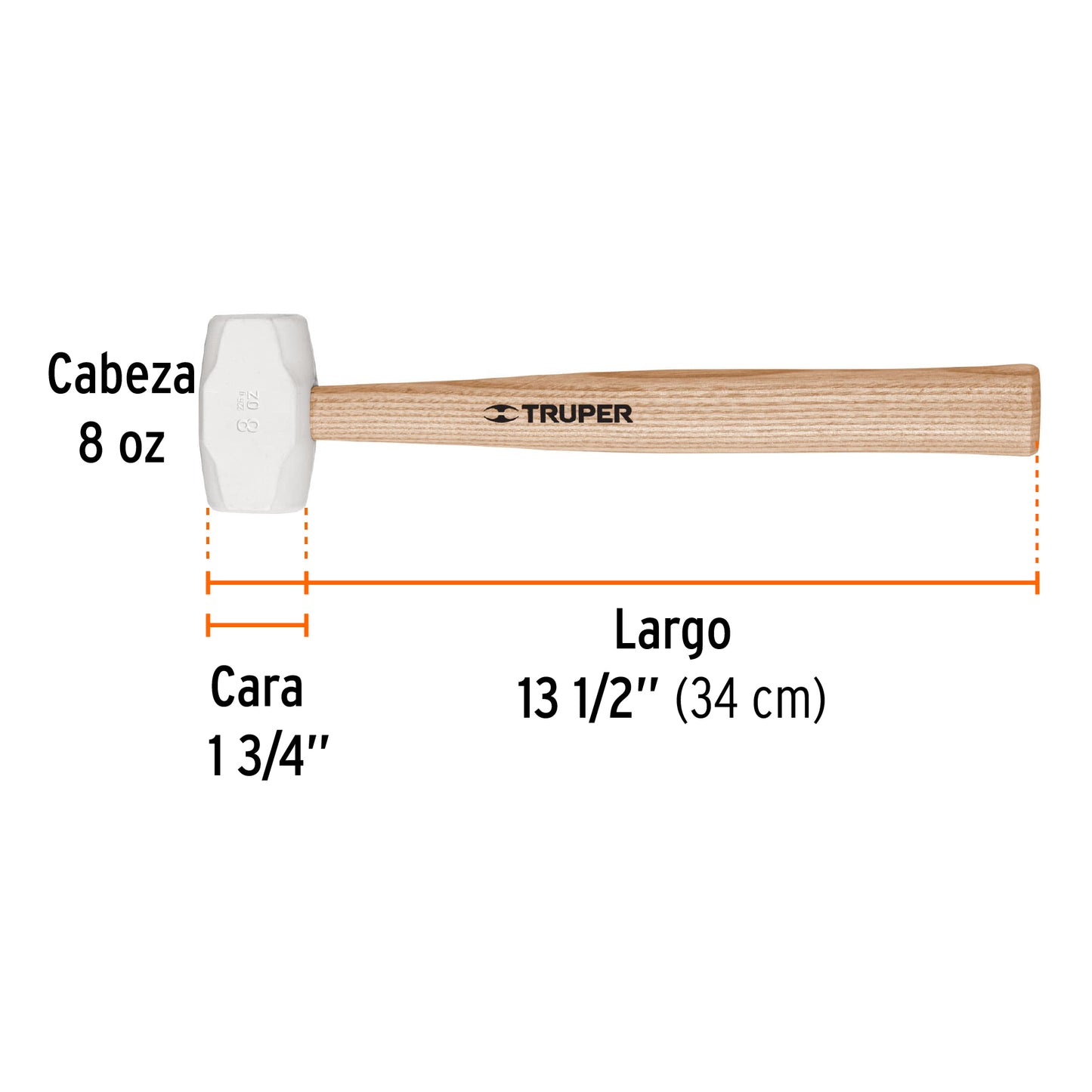 Mazo de hule 8 oz