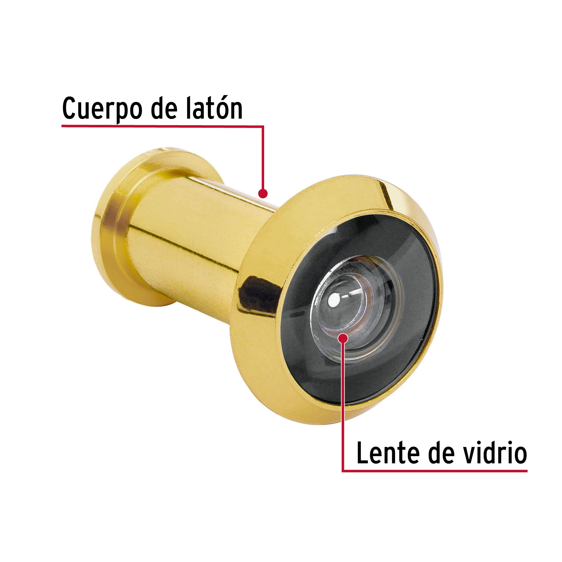 Mirilla de seguridad de latón