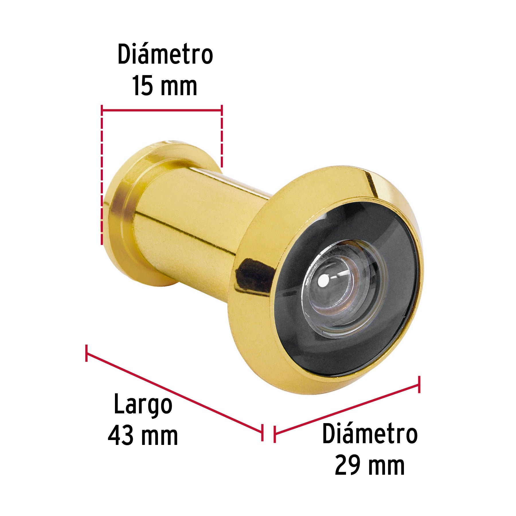Mirilla de seguridad de latón
