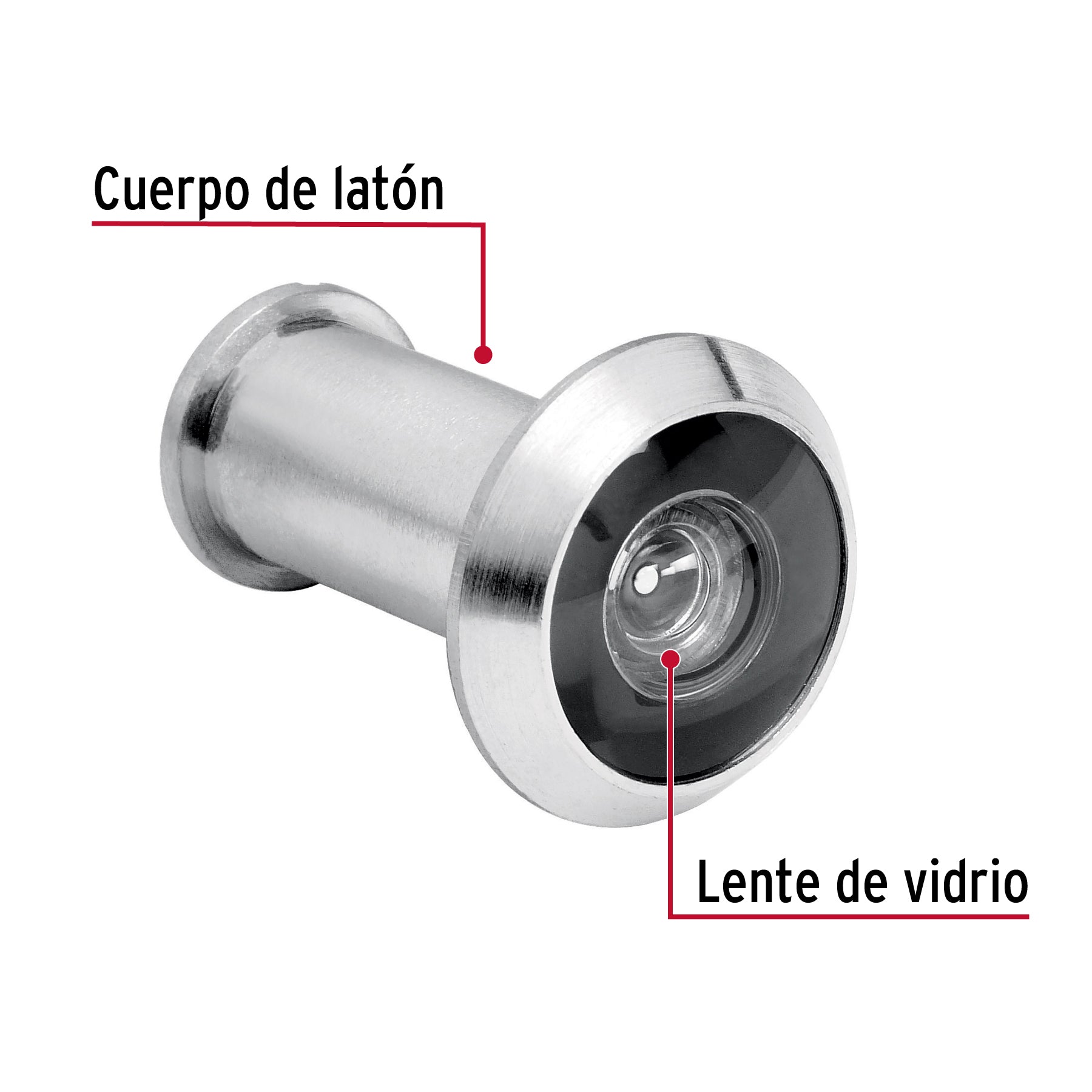 Mirilla de seguridad de cromo