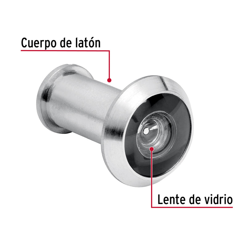 Mirilla de seguridad de cromo