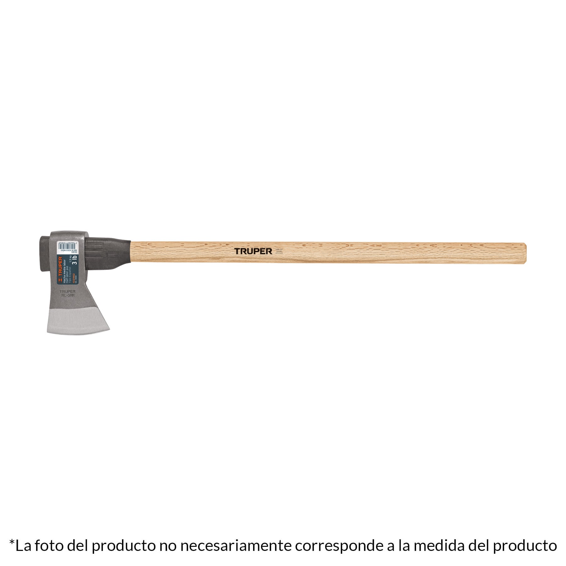 Hacha media labor 4-1/2 lb con mango de madera de 36',Truper