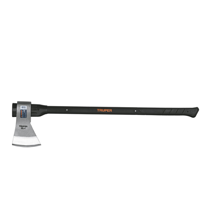 Hacha media labor 4 lb, mango de fibra de vidrio 36',TRUPER