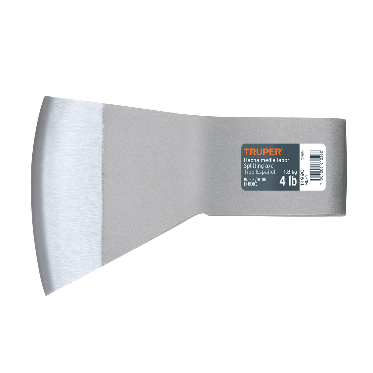 Hacha media labor, 4 lbs, sin mango