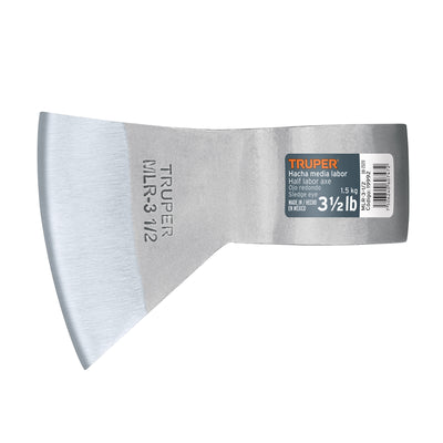 Hacha media labor, ojo redondo 3 1/2 lbs, sin mango