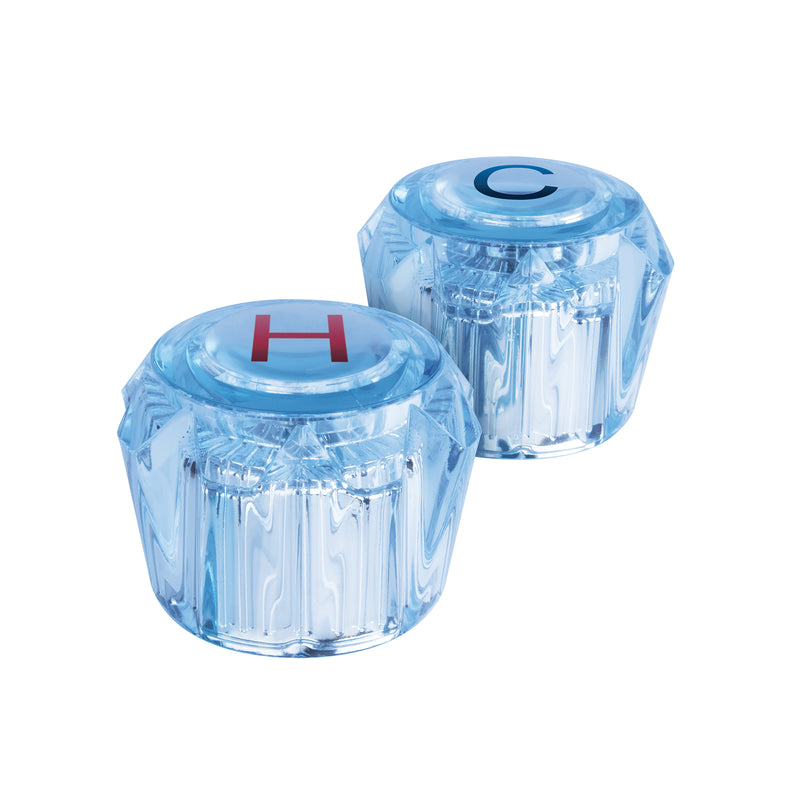 Juego 2 manerales de acrilico fregadero y lavabo azul, Basic