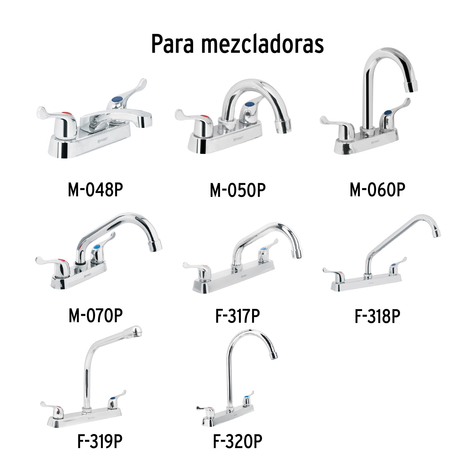 Juego 2 manerales, lavabo, palanca, Basic