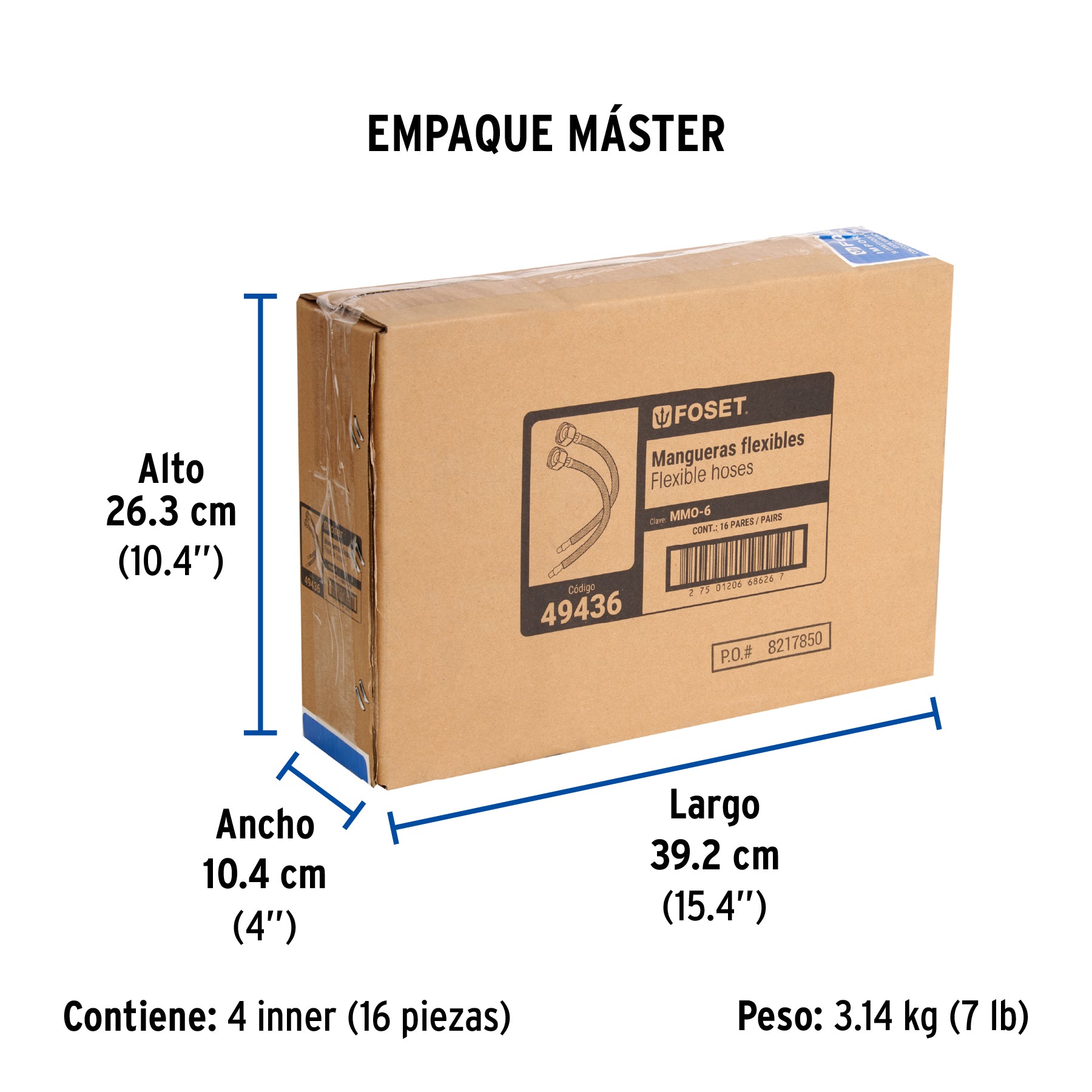 Mangueras para mezcladora tipo monomando, 2 piezas