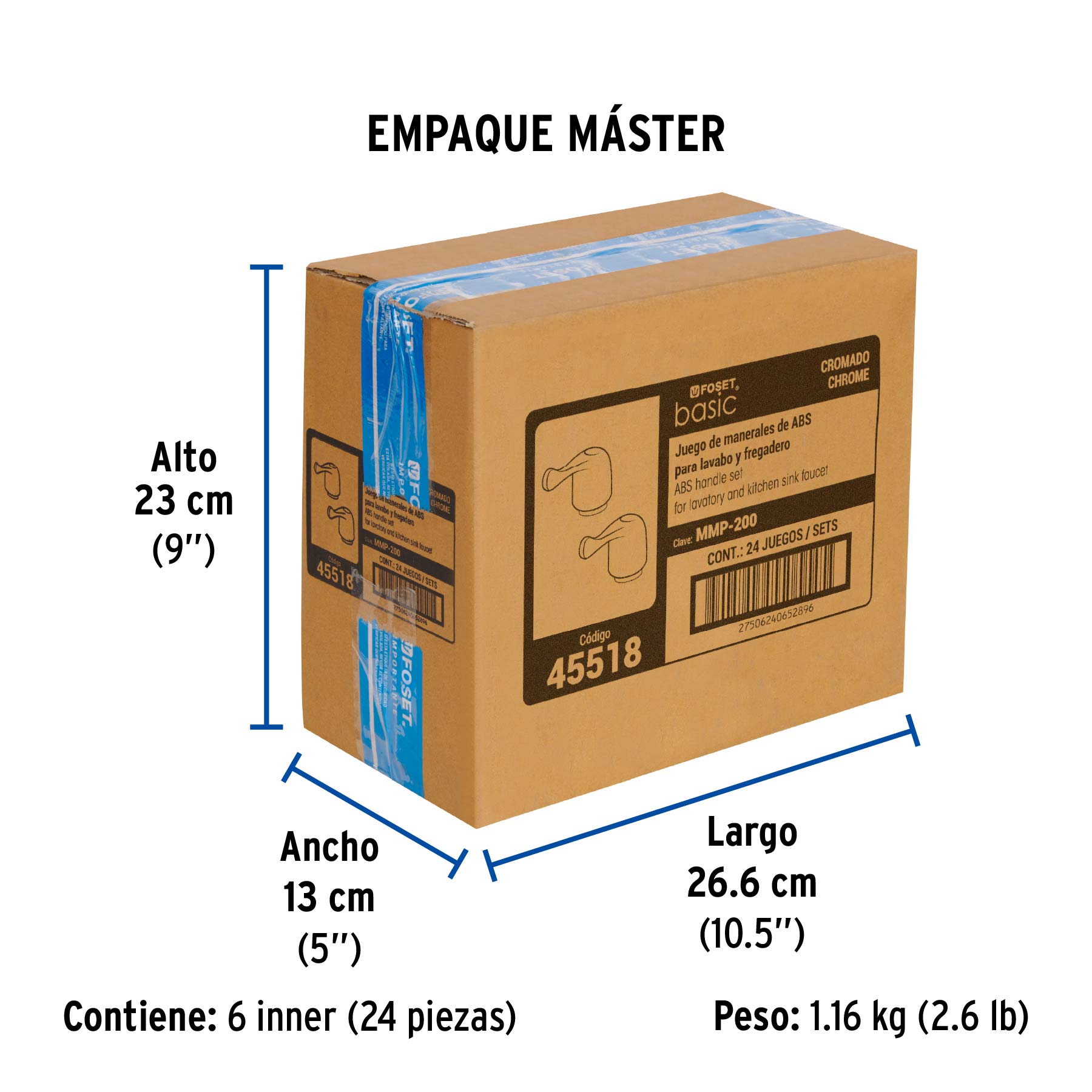 Juego 2 manerales para lavabo y fregadero,plásticos, palanca