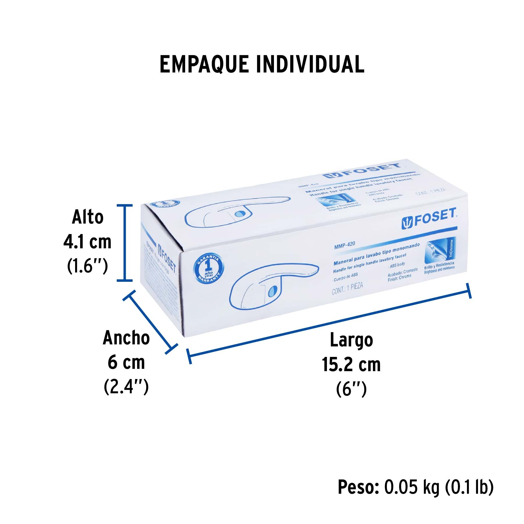 Maneral monomando de plástico para lavabo, Basic