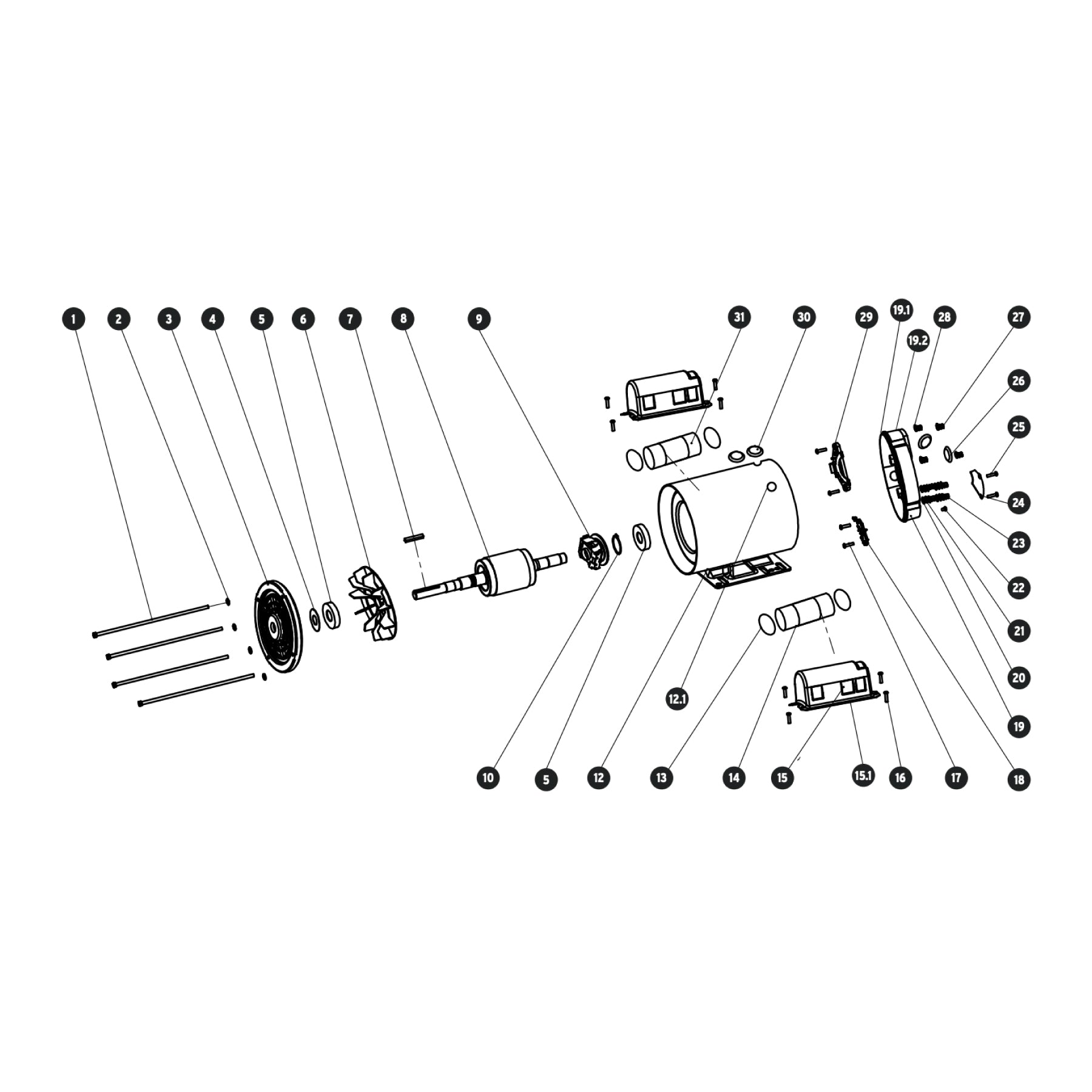 Motor monofásico de 1 1/2 HP, alta, Truper