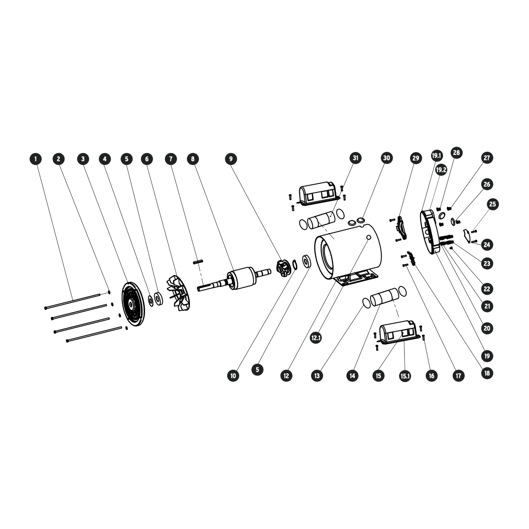 Motor monofásico de 1 1/2 HP, baja, Truper