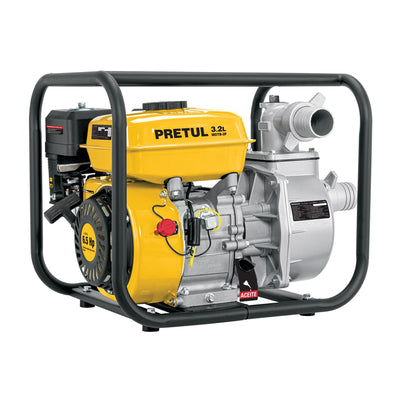 Motobomba autocebante 2"x2", gas. 6-1/2HP, agrícola, PRETUL