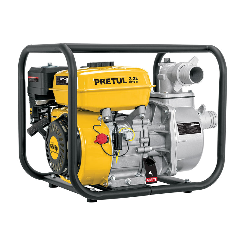 Motobomba 2' de salida, 6.5 HP, Pretul