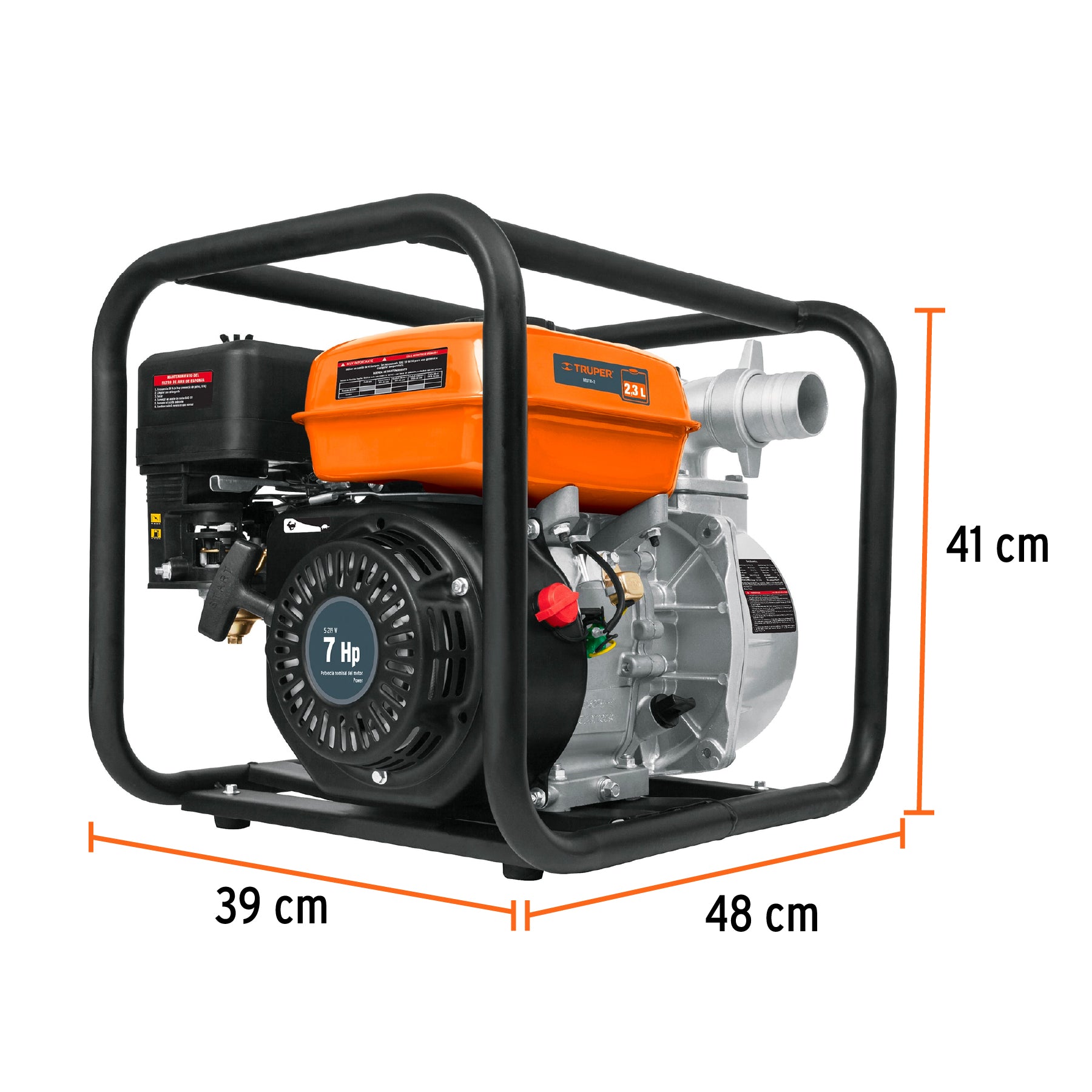 Motobomba 2" de salida, 7 HP