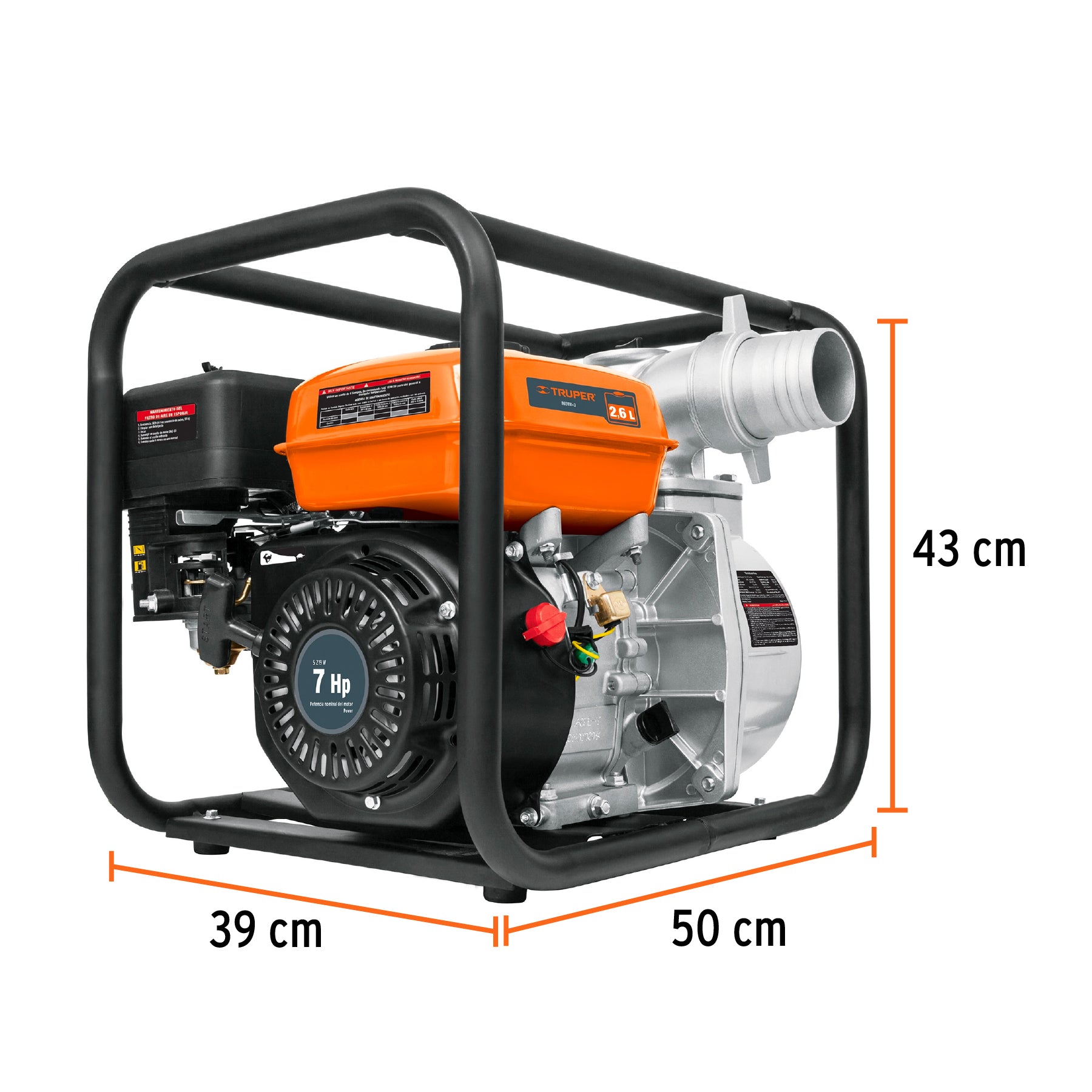 Motobomba 3" de salida, 7 HP