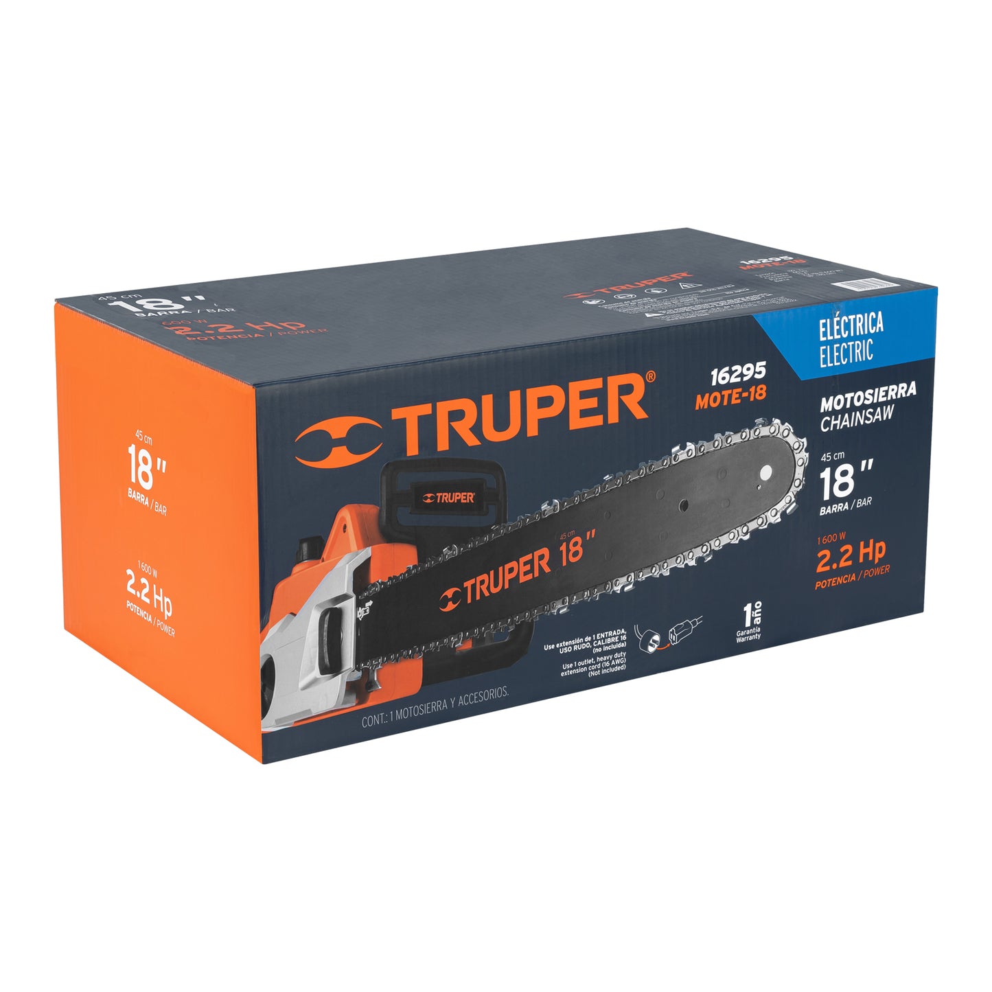 Motosierra eléctrica 18"