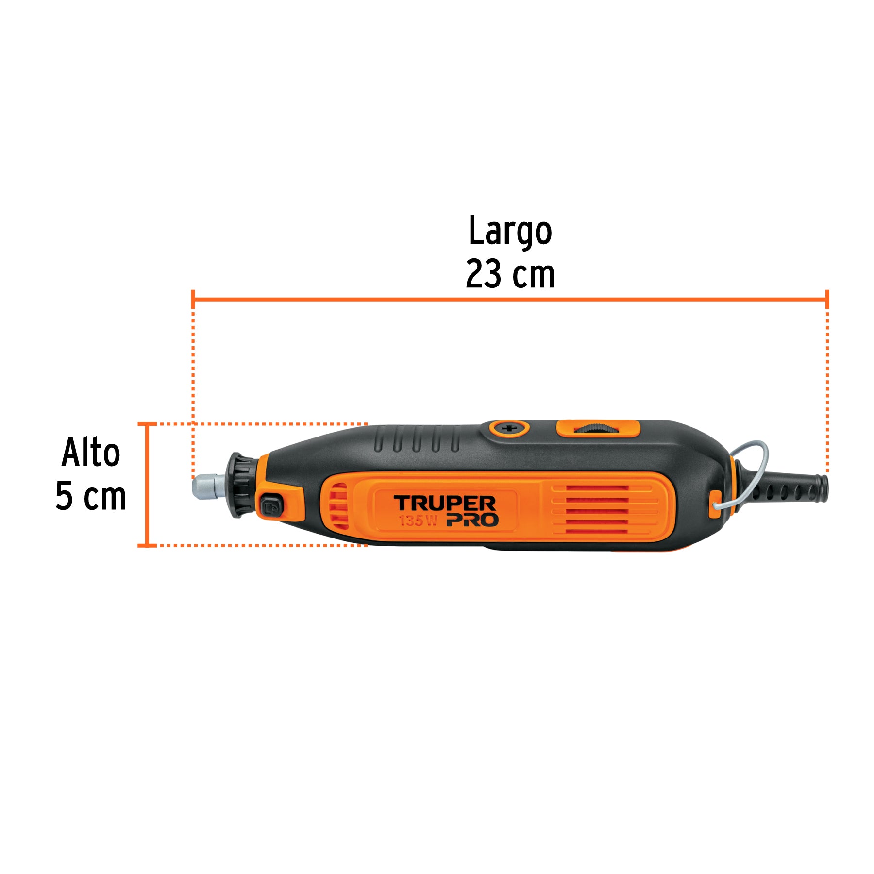 Herramienta rotativa 135W con 211 accesorios, TRUPER PRO
