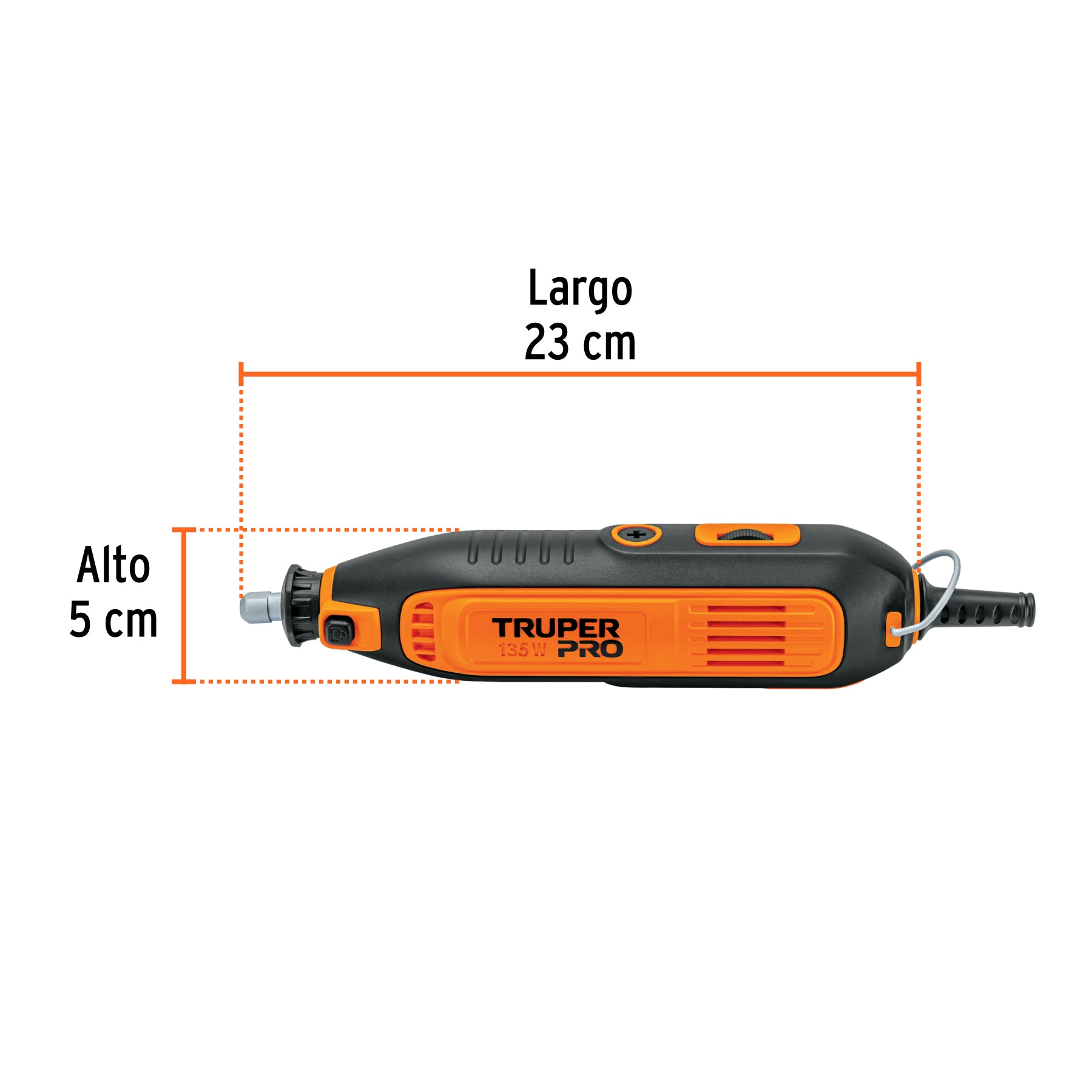 Herramienta rotativa 135W con 97 accesorios, TRUPER PRO