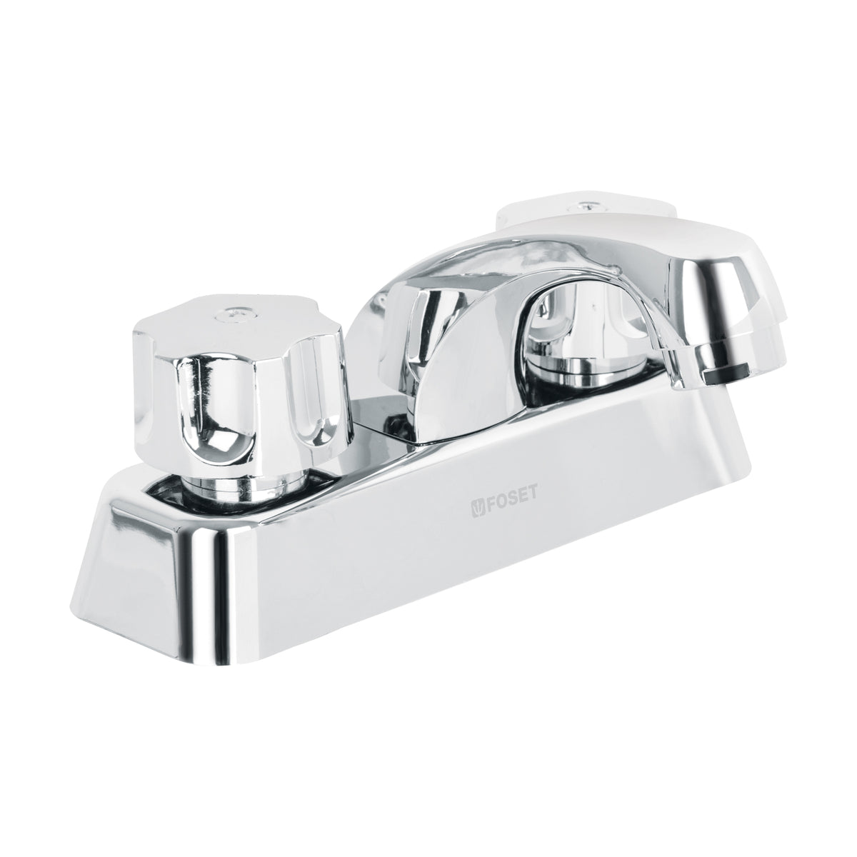 Mezcladora plástica lavabo, cuello corto, manerales estándar