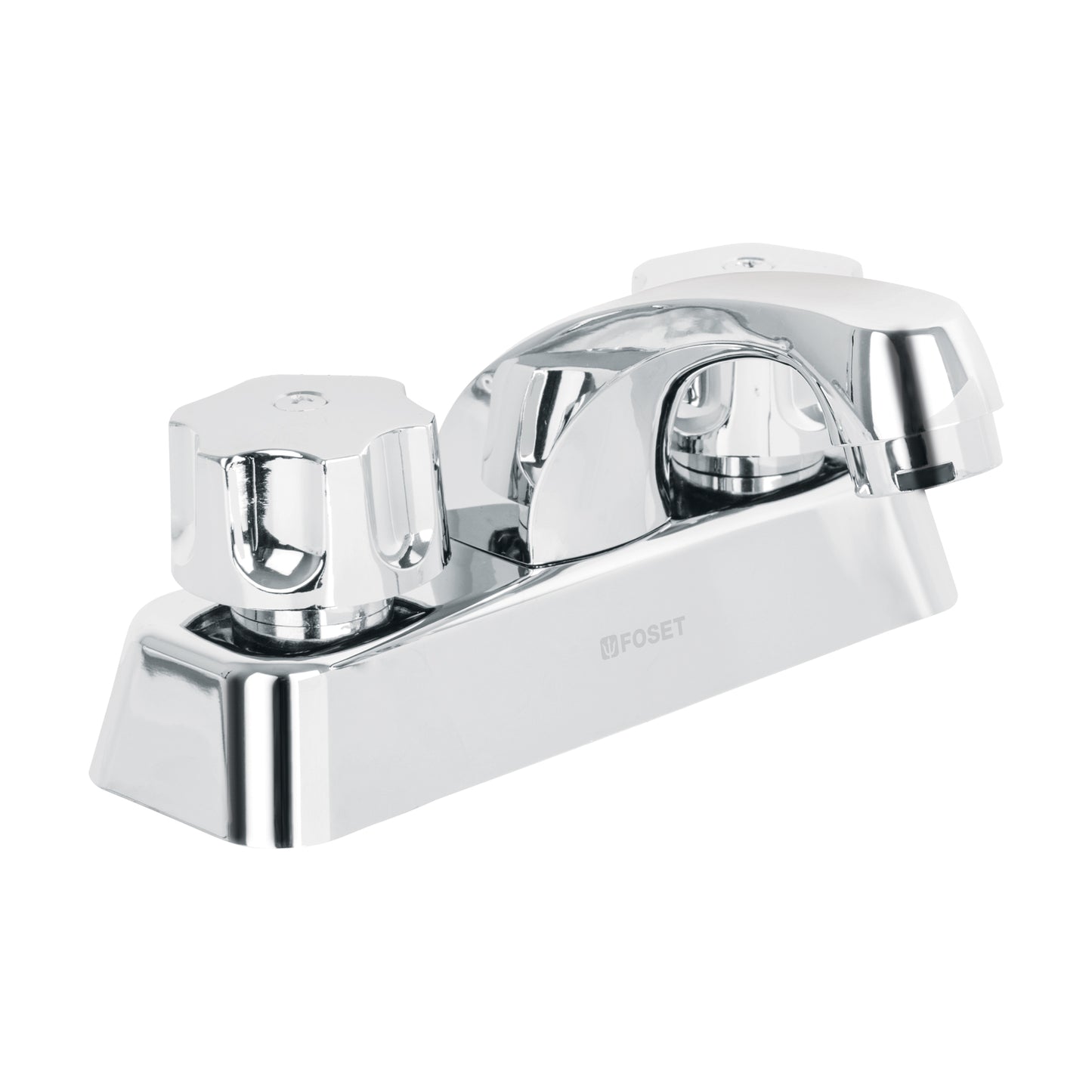Mezcladora plástica lavabo, cuello corto, manerales estándar