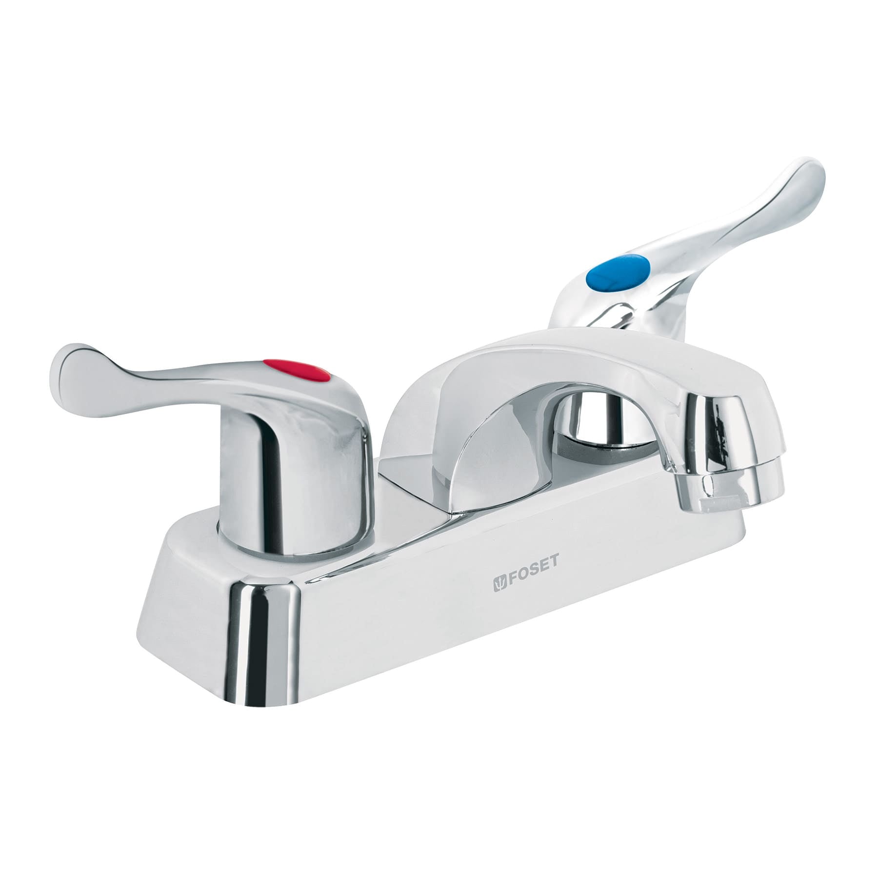 Mezcladora plástica lavabo, cuello corto, manerales palanca