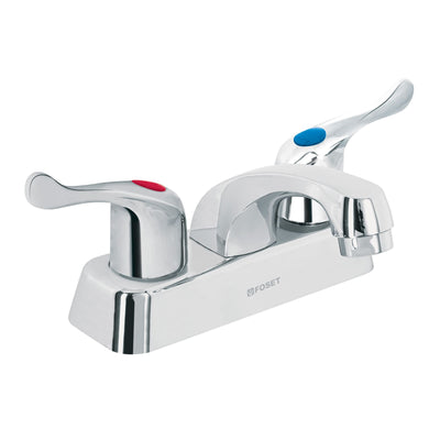 Mezcladora plástica lavabo, cuello corto, manerales palanca