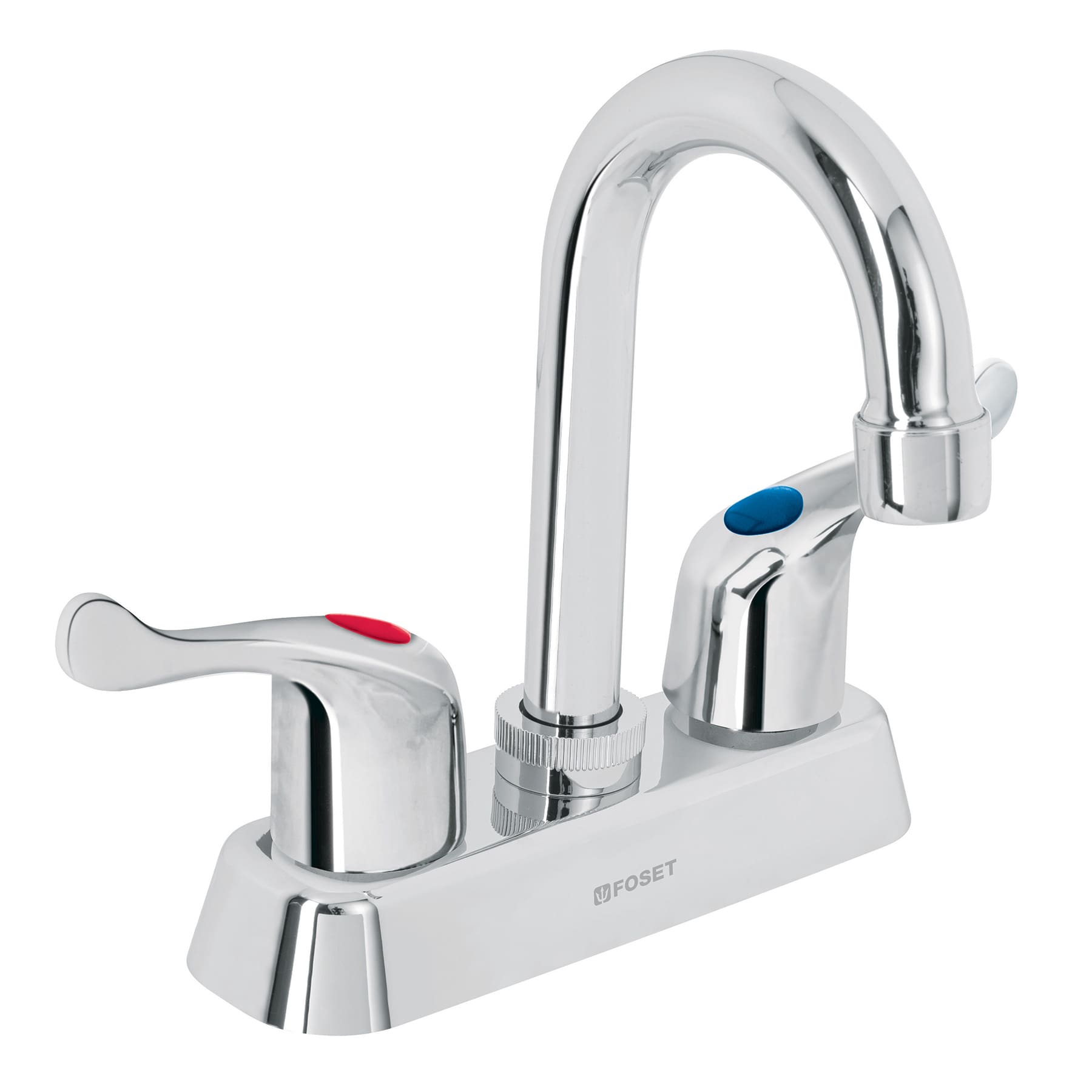 Mezcladora plástica para lavabo, cuello tipo bar, palanca
