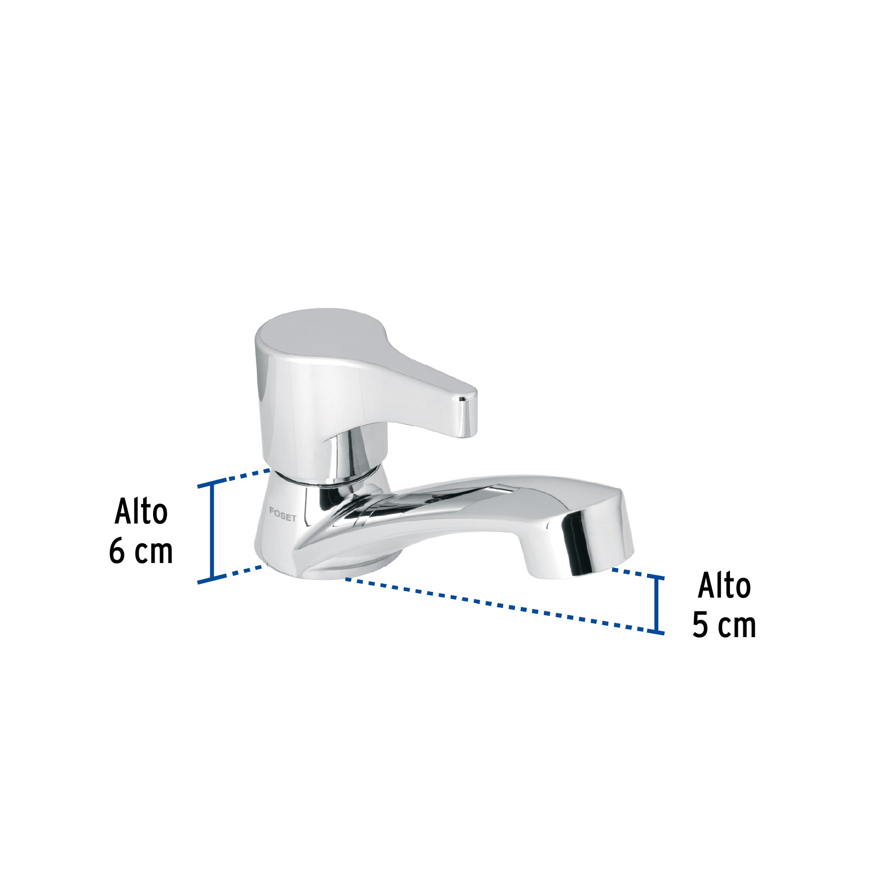 Llave individual para lavabo, ABS, maneral palanca, Basic