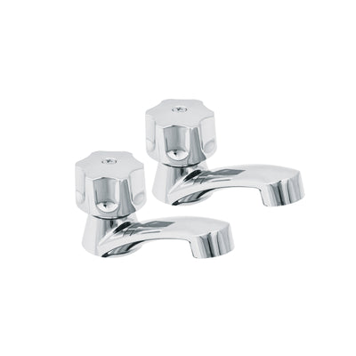 Juego 2 llaves para lavabo, ABS, manerales hexagonal, Basic