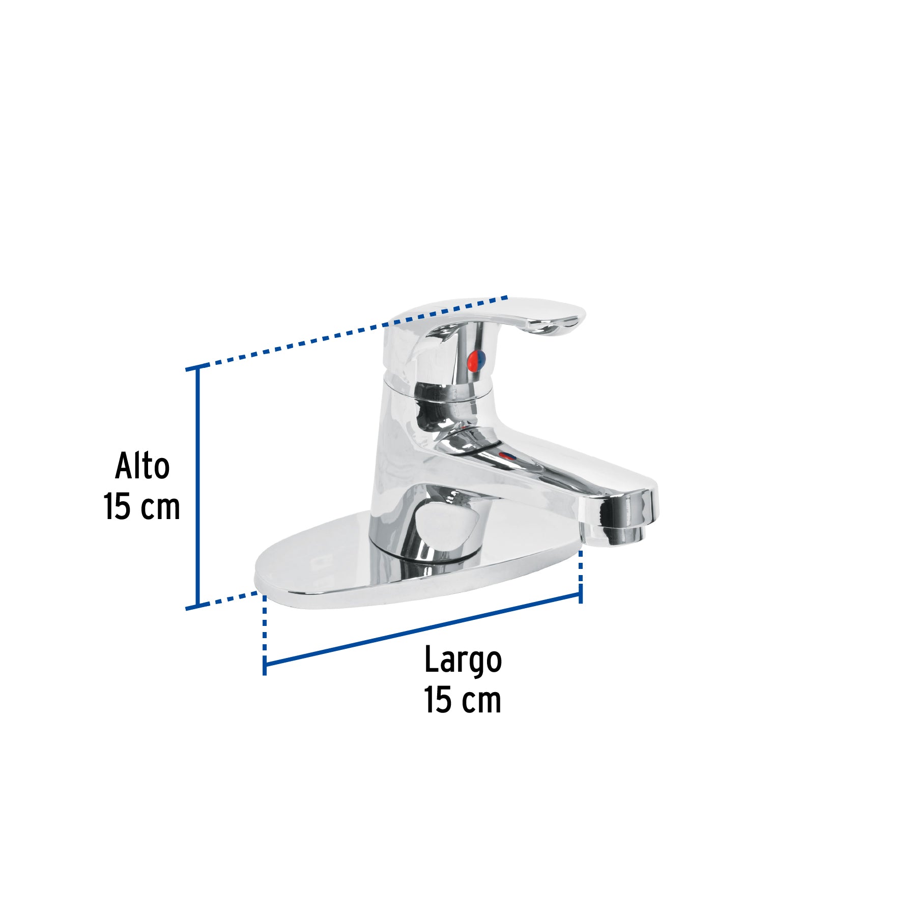 Monomando para lavabo, cuerpo de plástico, Basic 