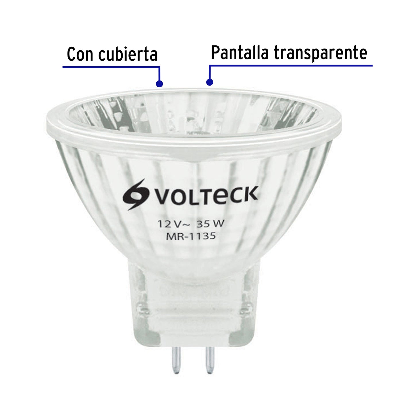 Foco de halógeno tipo MR 11, 35 w, Volteck