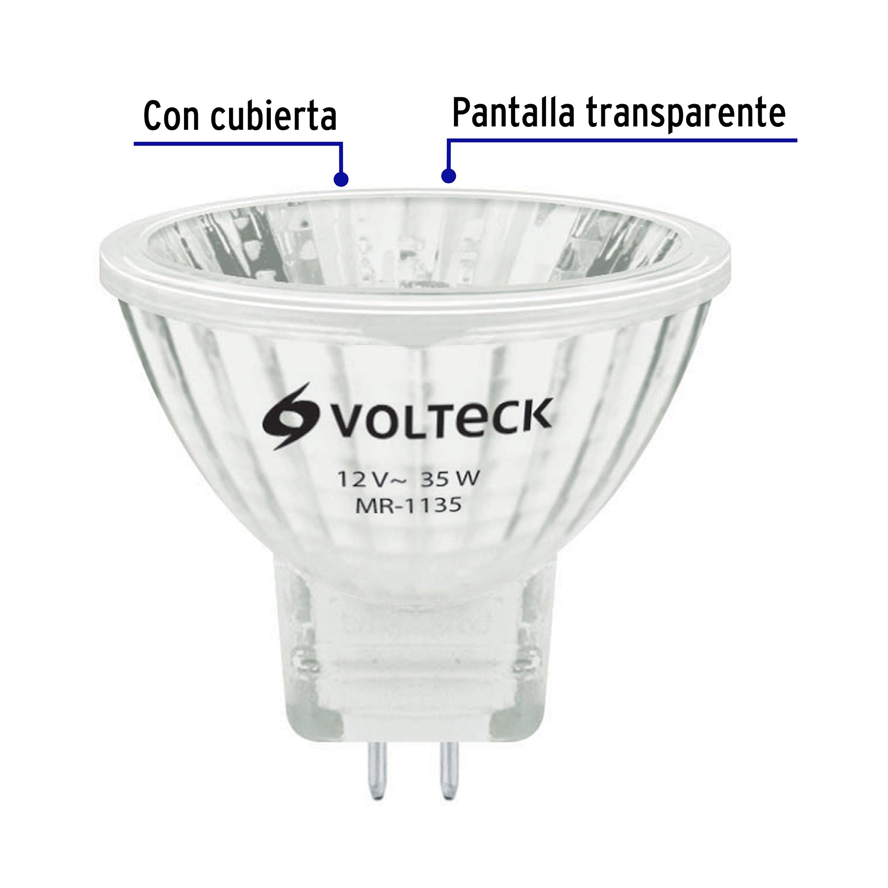 Foco de halógeno tipo MR 11, 35 w, Volteck