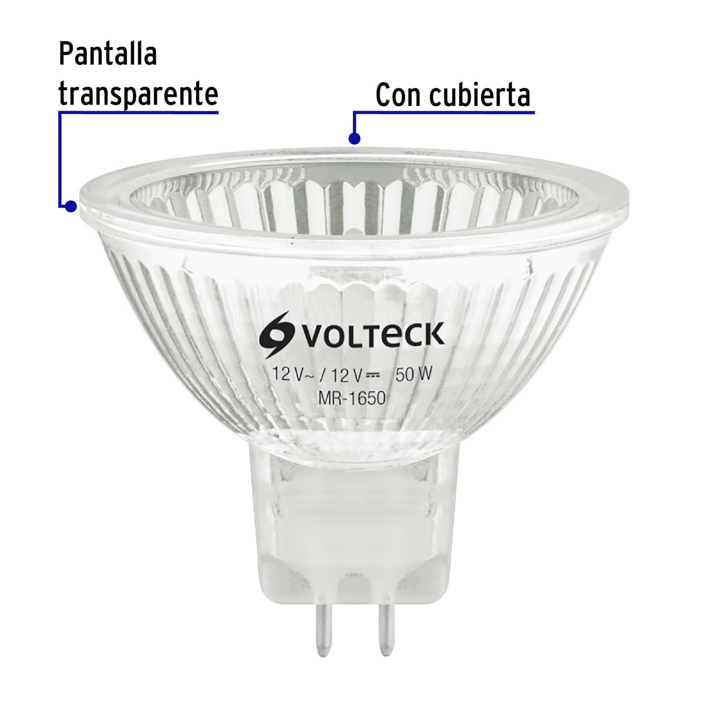 Foco de halógeno tipo MR 16, 50 w, Volteck