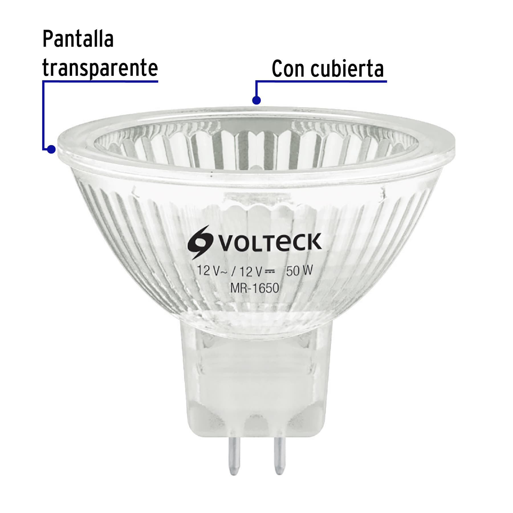 Foco de halógeno tipo MR 16, 50 w, Volteck